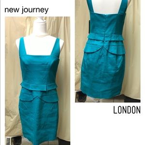 NWT Nicole Miller Aquamarine Colored Dress Size 12